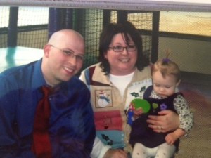 Here we are in the McDonald's playplace at our very first meeting.