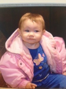 At Uncle Lantz's jewelry store right after we got into town. (I had to start her out right.)