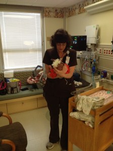 Even the nurse manager kept tabs on little Emma.