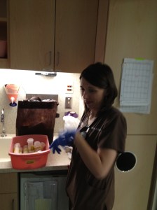 Giving us last minute instructions before we graduate.